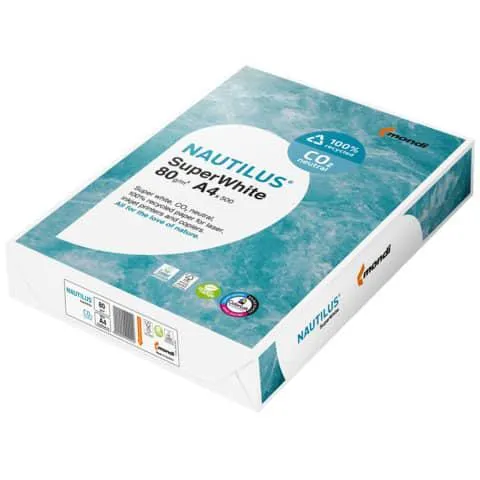 Kopierpapier A4 80g weiß MONDI NAUTILUS SuperWhite CO2
