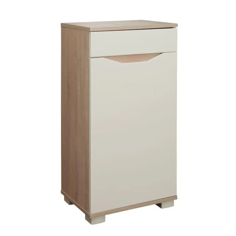 Easy Möbel Kommode Baeza 03, Farbe: Eiche Braun / Creme - 95 x 50 x 37 cm (H x B x T)