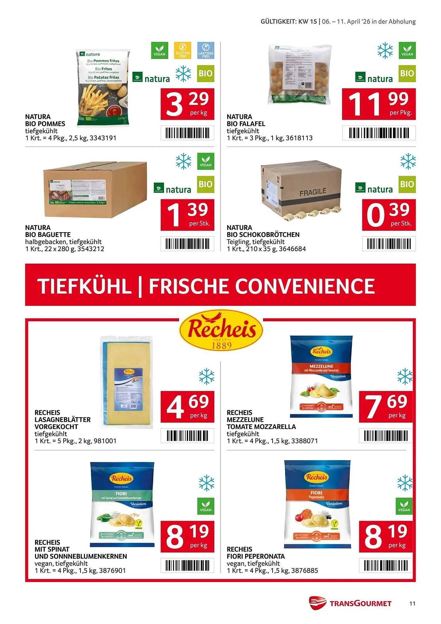 Transgourmet Flugblatt von 6. April bis 11. April 2026 - Flugblätt seite  11
