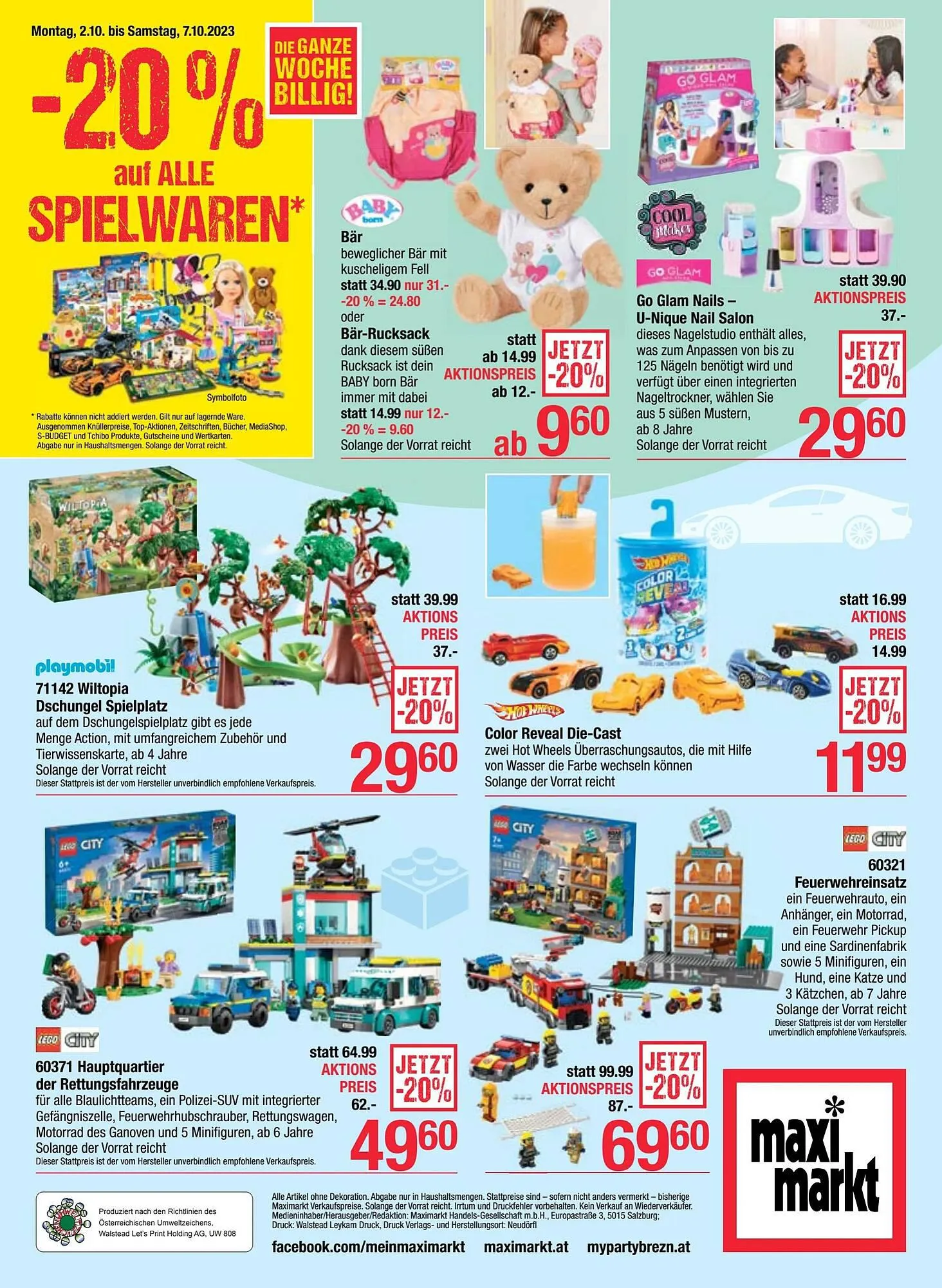 Maximarkt Flugblatt von 1. Oktober bis 7. Oktober 2023 - Flugblätt seite 20