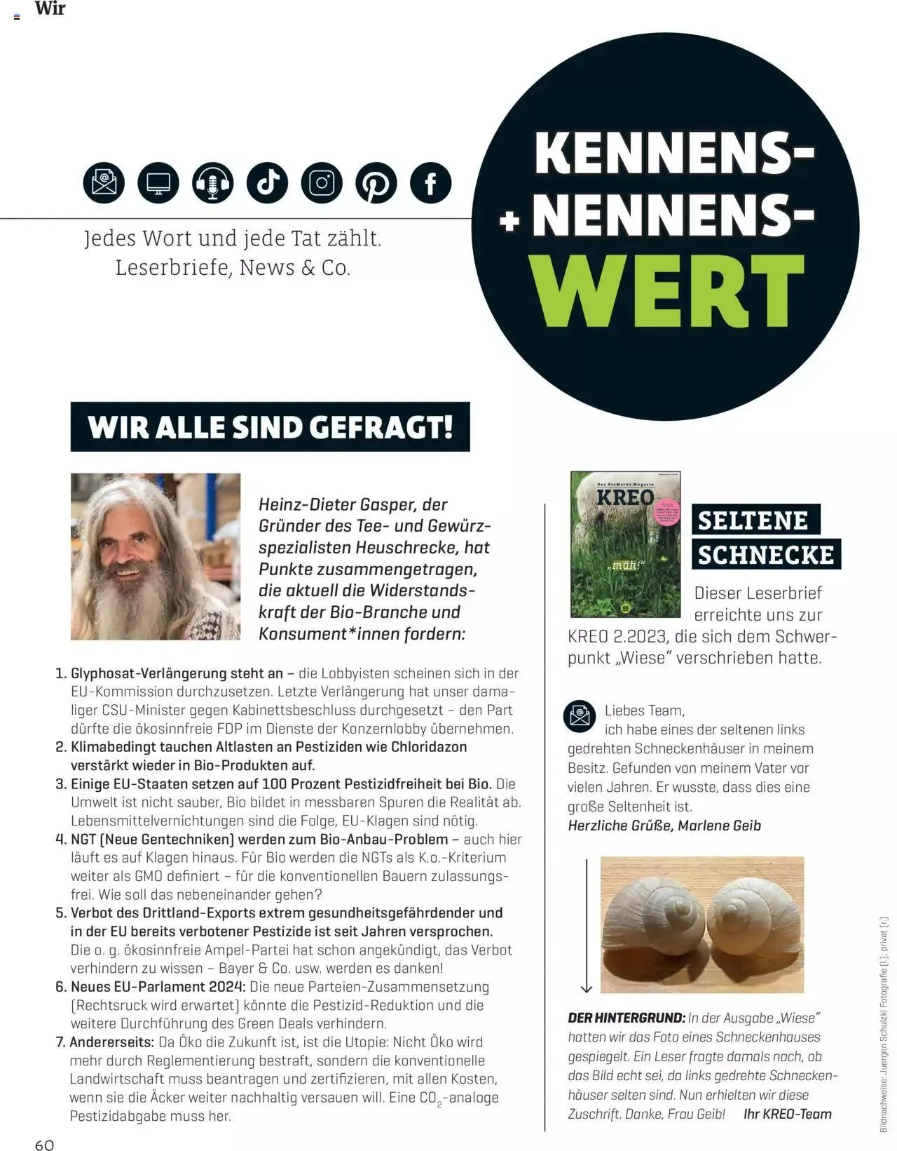 Denns BioMarkt KREO Magazin von 14. Februar bis 3. März 2024 - Flugblätt seite  60