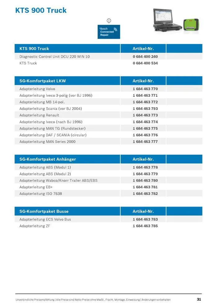 Werkstattausrüstung von Bosch von 21. Mai bis 31. Dezember 2024 - Flugblätt seite  31