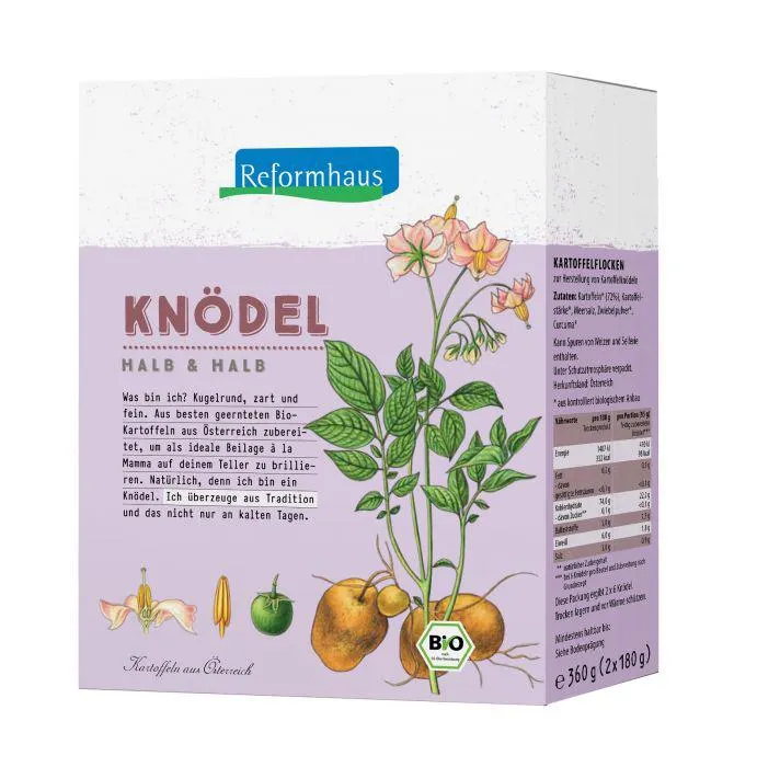 Reformhaus Kartoffel-Knödel halb & halb bio 360g