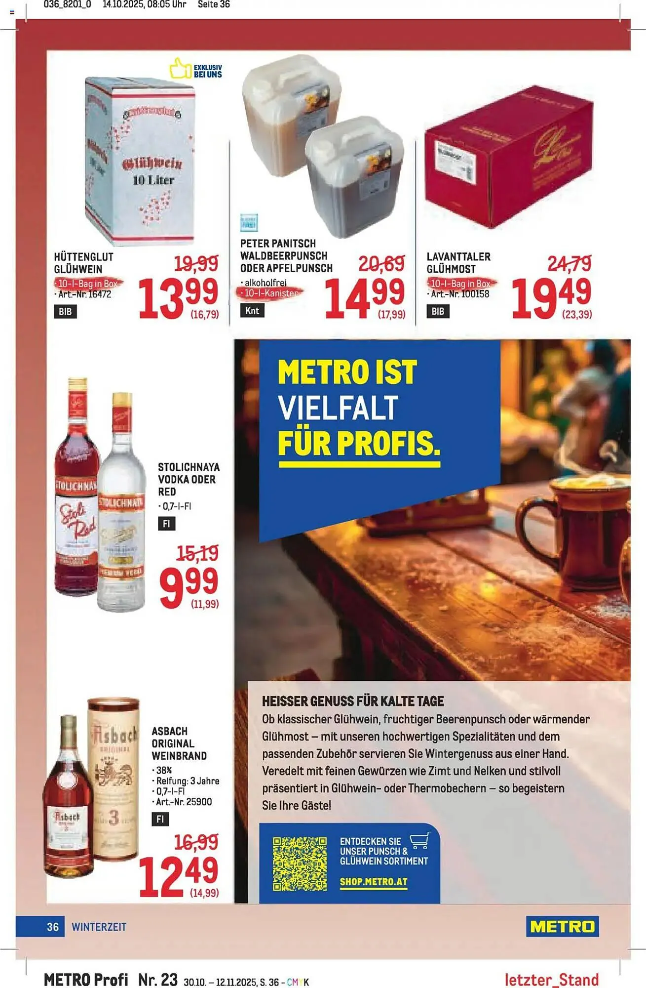 Metro Flugblatt von 30. Oktober bis 12. November 2025 - Flugblätt seite  36