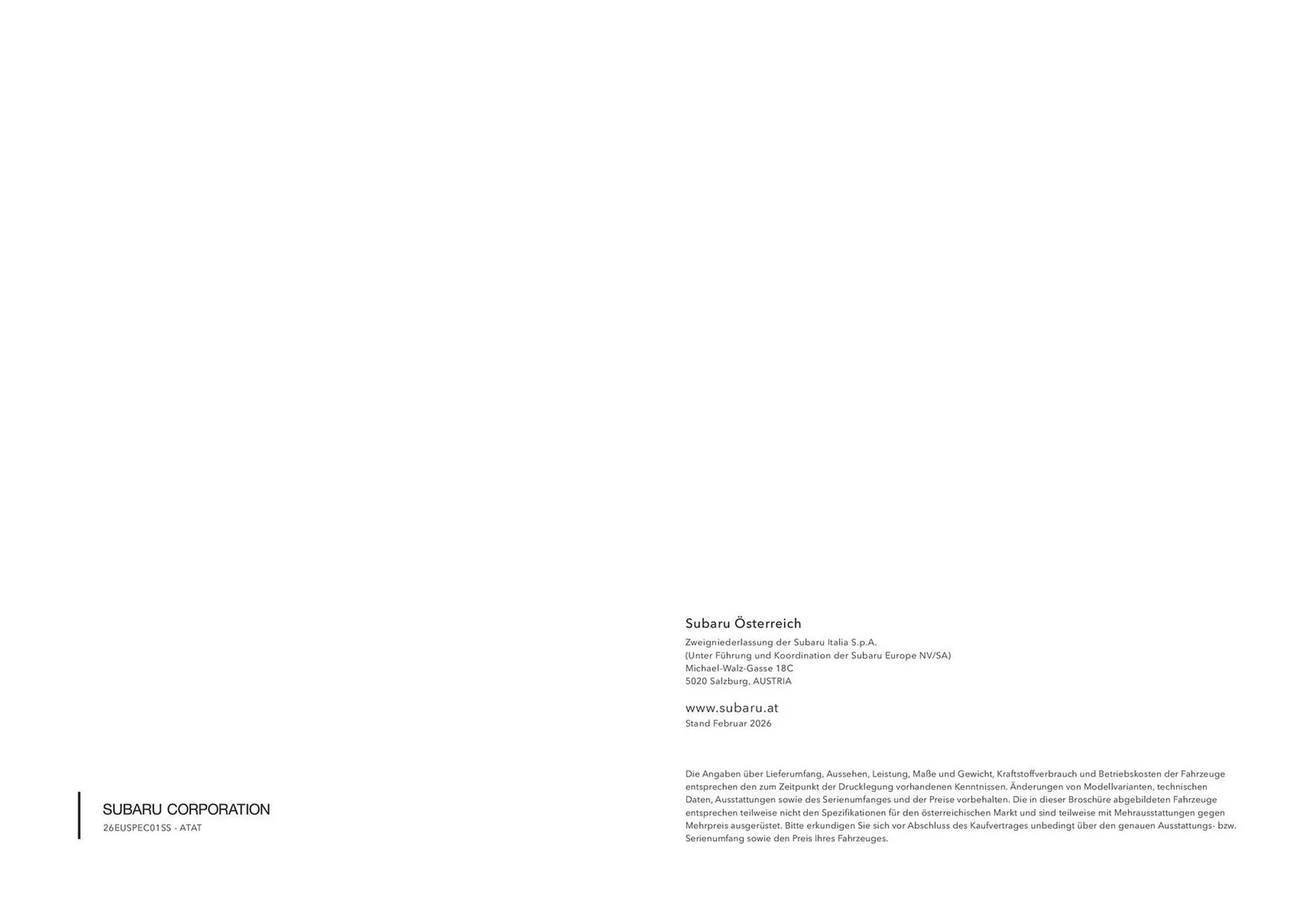 Subaru Flugblatt von 28. März bis 2. Mai 2026 - Flugblätt seite 4