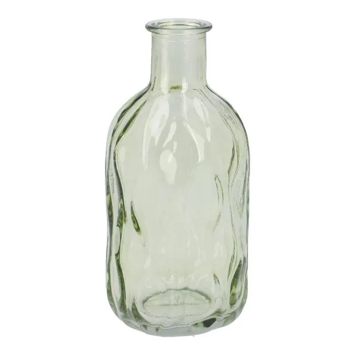 Flaschenvase Wellen, grün, 12 cm