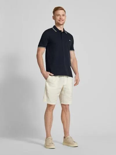 Poloshirt mit Label-Detail in marine