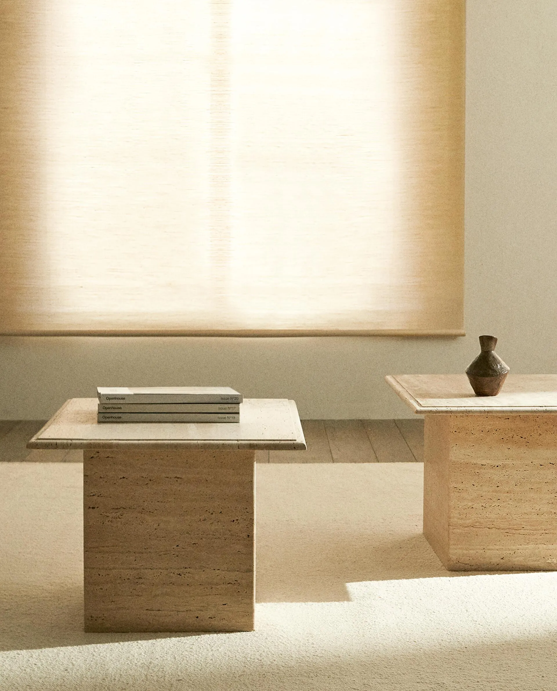 TISCH TRAVERTINER MARMOR RECHTECKIG