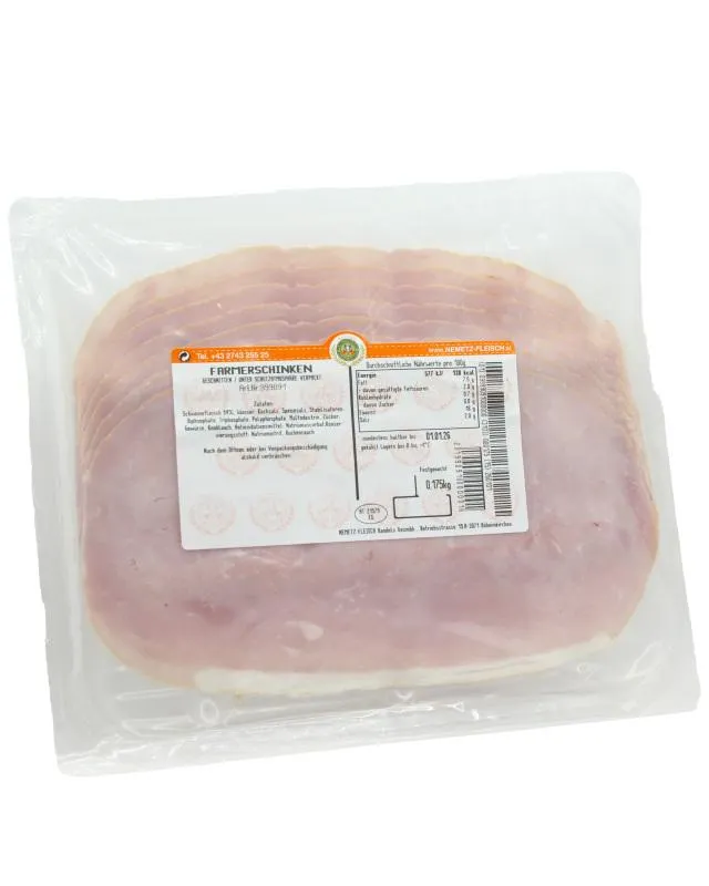 Farmerschinken geschnitten