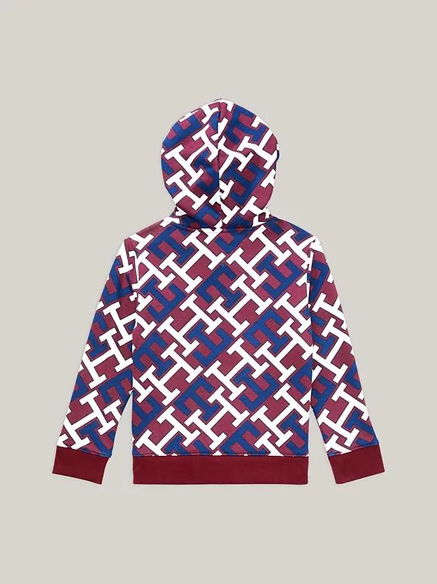 Adaptive TH Monogram Fleece-Hoodie mit Logo
