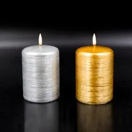 Rillenkerze - D7xH9,5 cm