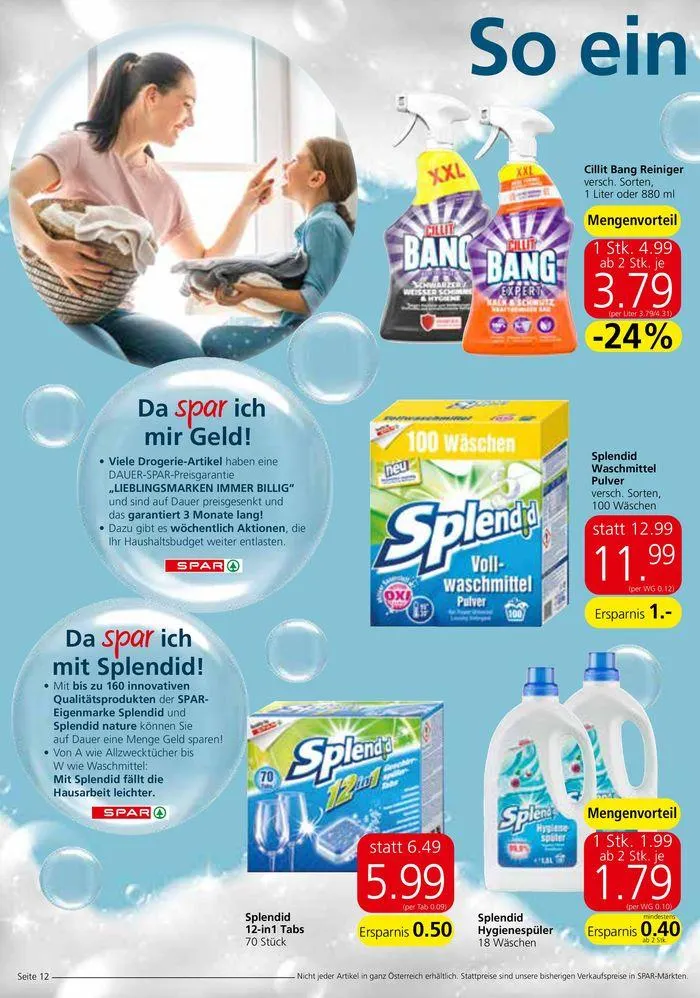 Spar flugblatt von 31. Juli bis 14. August 2024 - Flugblätt seite  12