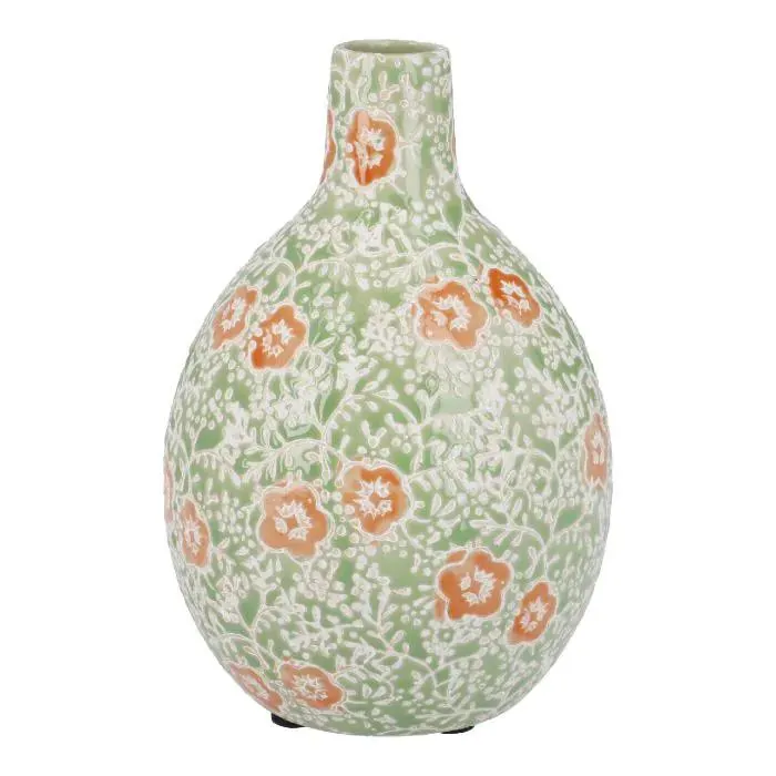 Vase Blümchen, grün, 15 cm