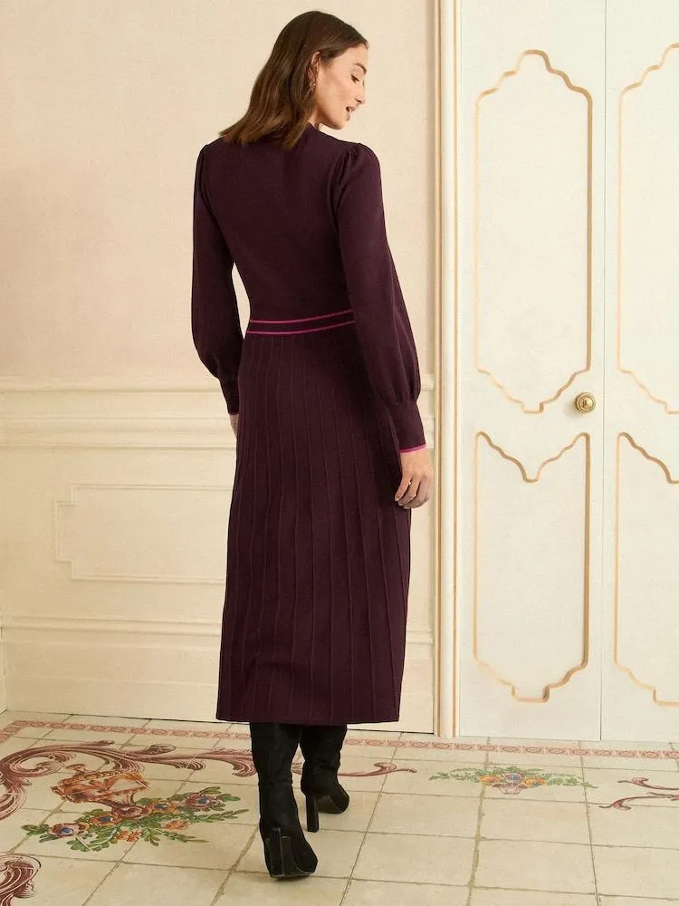 Love & Roses Kniited Midi Dress