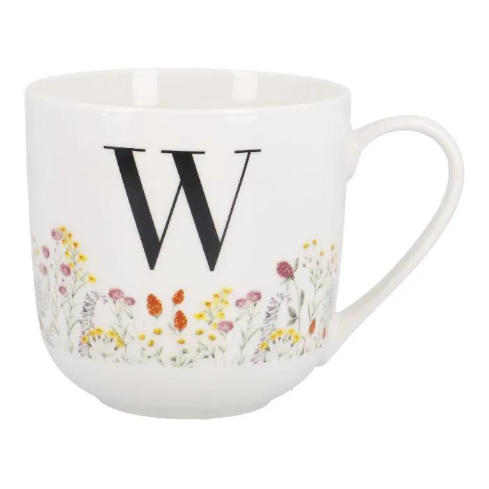 Becher Buchstabe/Flowers, W, 450 ml