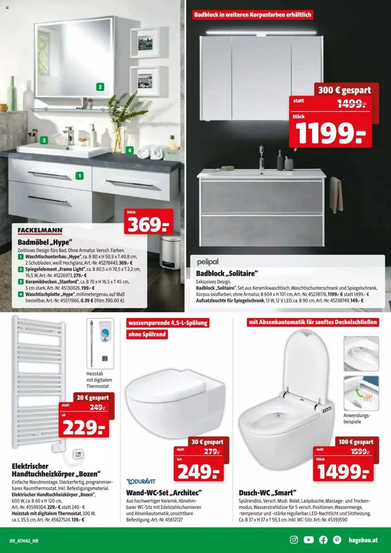 Hagebau Flugblatt von 6. Dezember bis 23. Dezember 2023 - Flugblätt seite 9