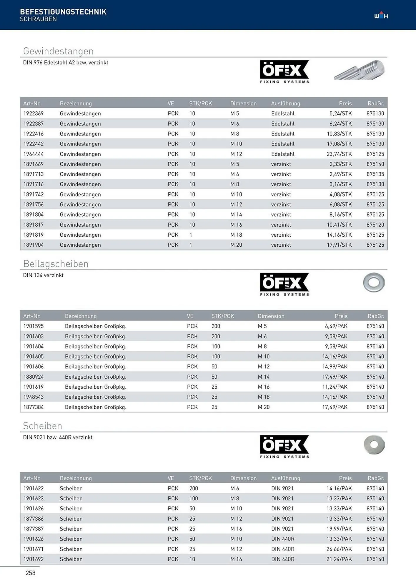 Würth Flugblatt von 22. Februar bis 31. Dezember 2024 - Flugblätt seite 258