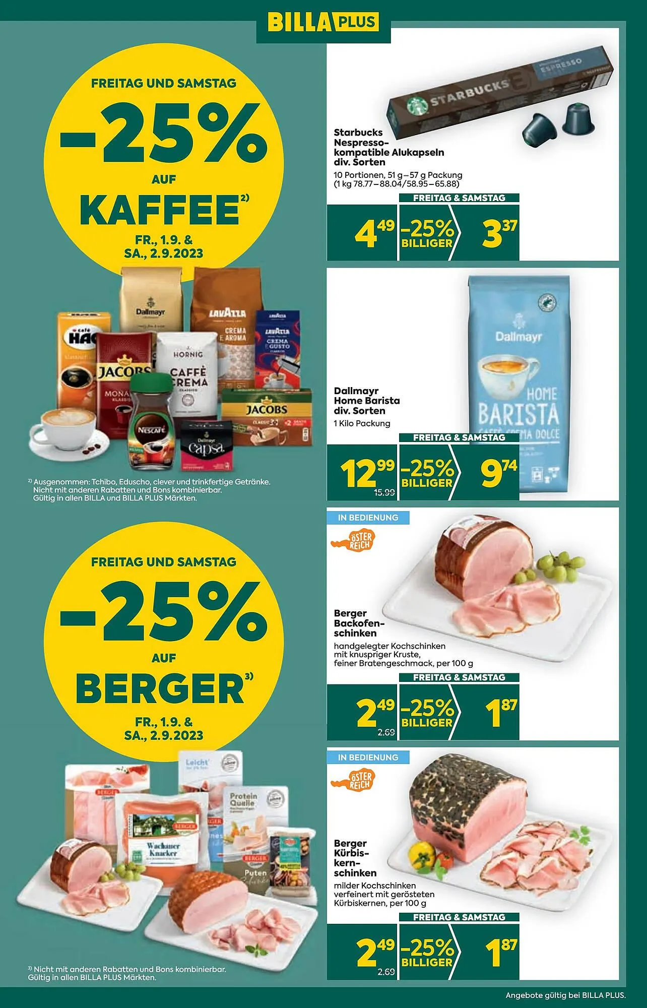 Billa Flugblatt von 31. August bis 6. September 2023 - Flugblätt seite 3