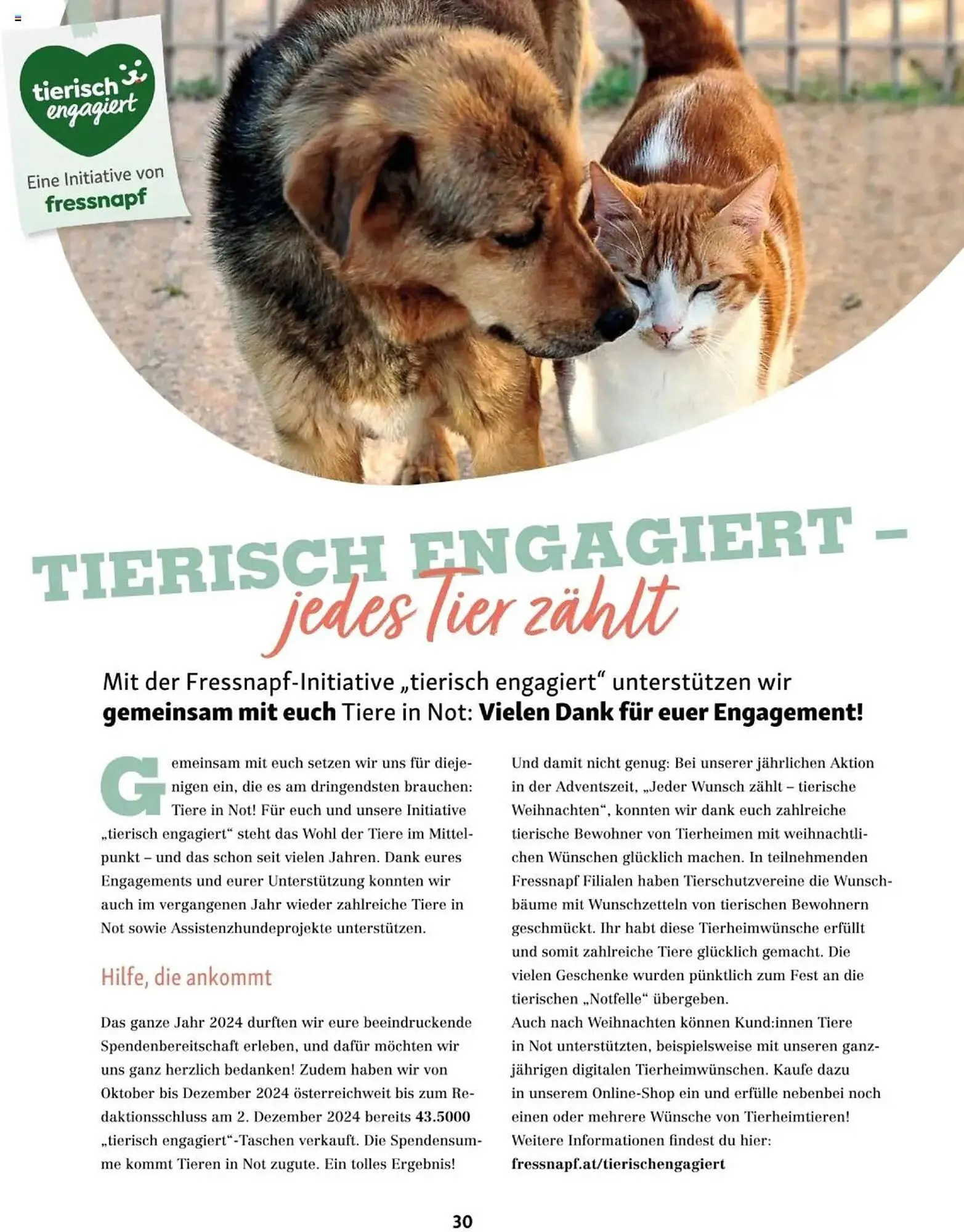 Fressnapf Flugblatt von 2. Jänner bis 2. März 2025 - Flugblätt seite  30