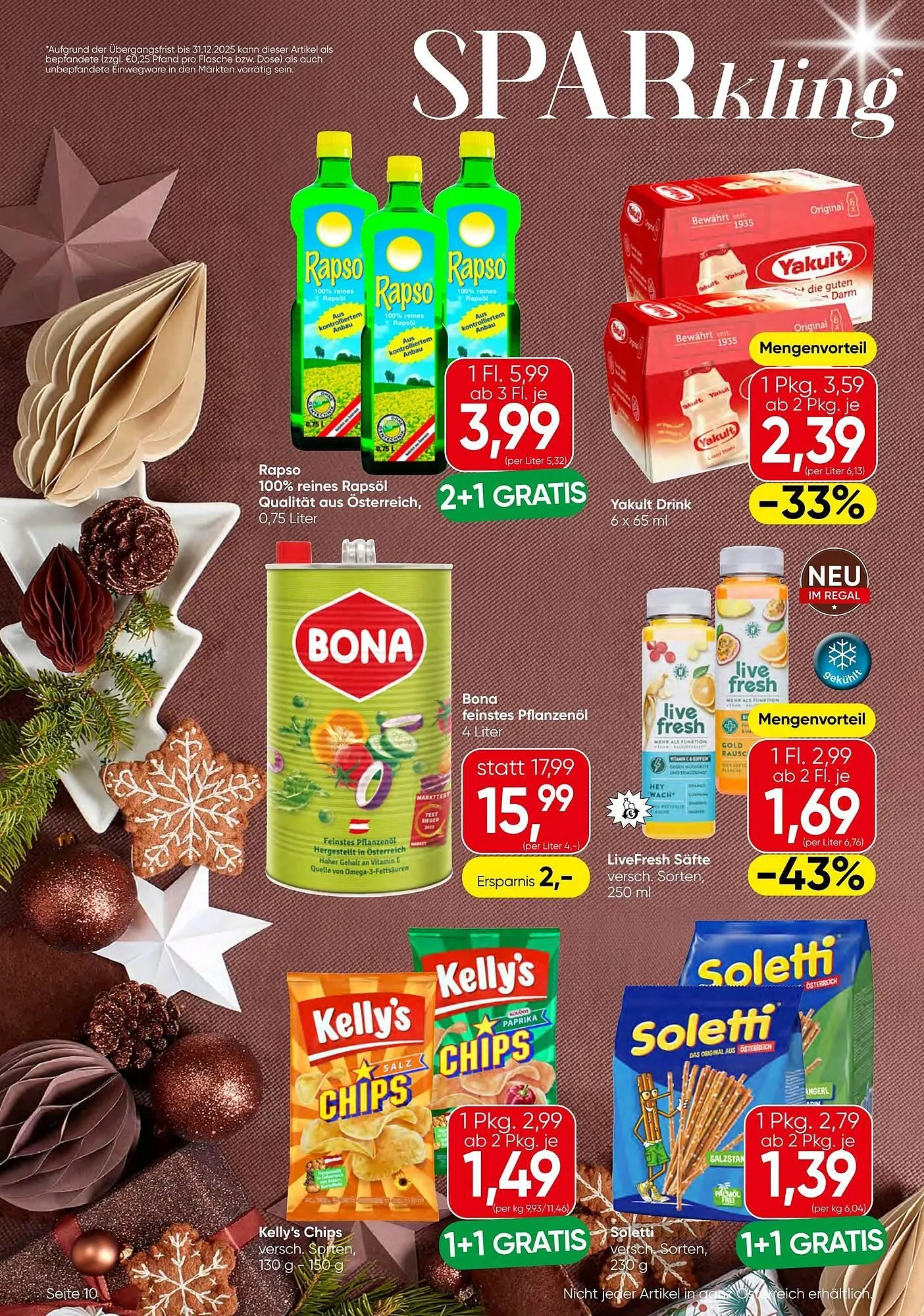 Eurospar Flugblatt von 18. Dezember bis 31. Dezember 2025 - Flugblätt seite  10