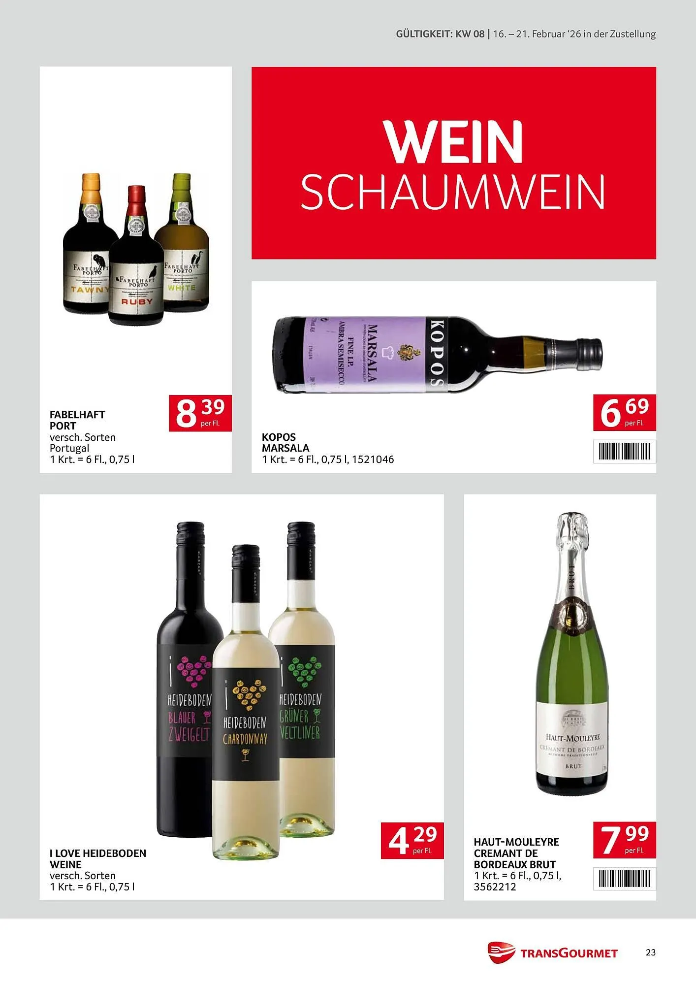 Transgourmet Flugblatt von 16. Februar bis 21. Februar 2026 - Flugblätt seite  23