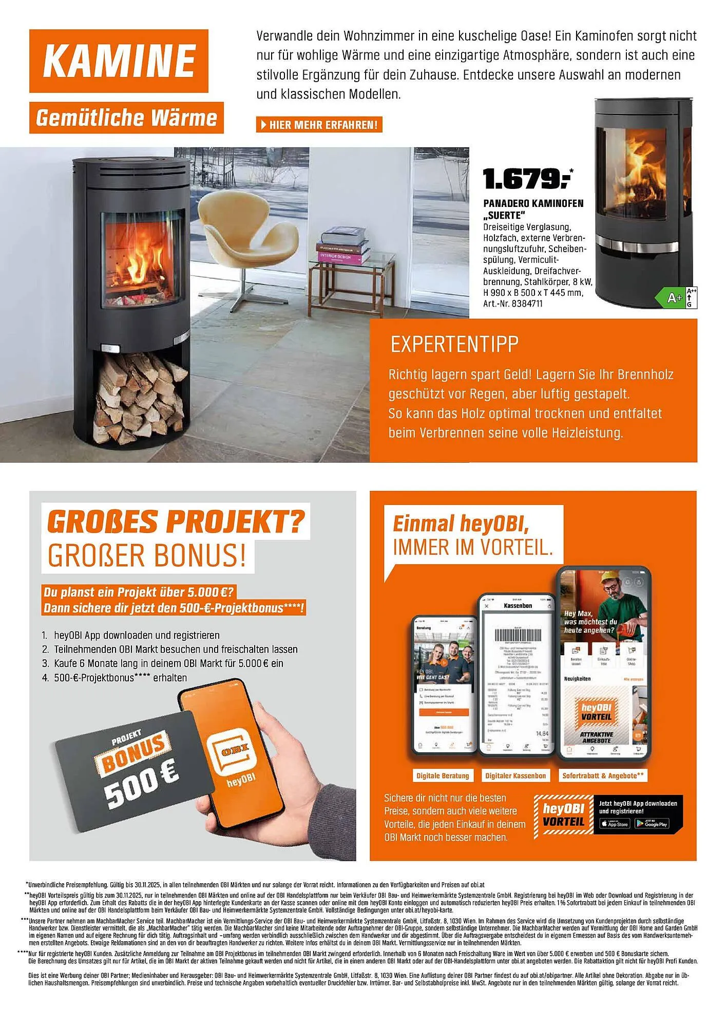 OBI Flugblatt von 16. Oktober bis 30. November 2025 - Flugblätt seite 20