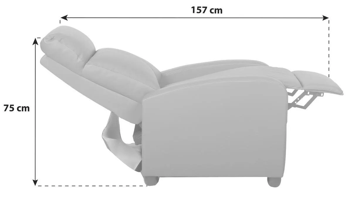 mit Liegefunktion Parka Lederlook Grau