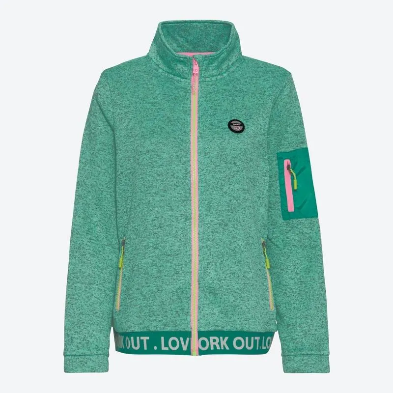 Damen-Fleecejacke mit Stehkragen
