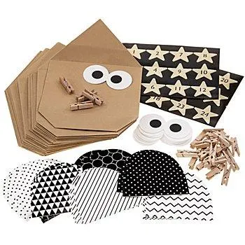 Adventskalender-Set "Eulen", 24 Stück