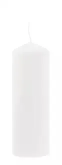 Stumpenkerze, weiß, in verschiedenen Größen