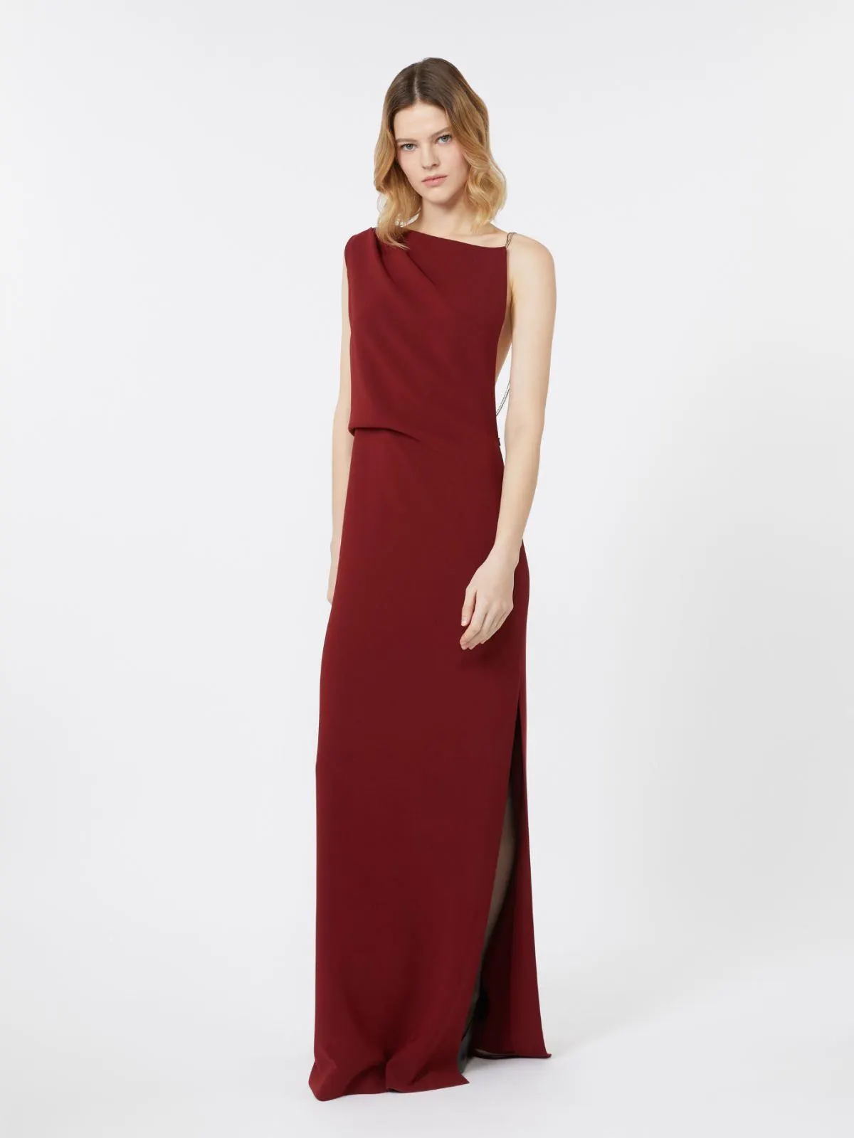 Bustierkleid aus Cady - Himbeere