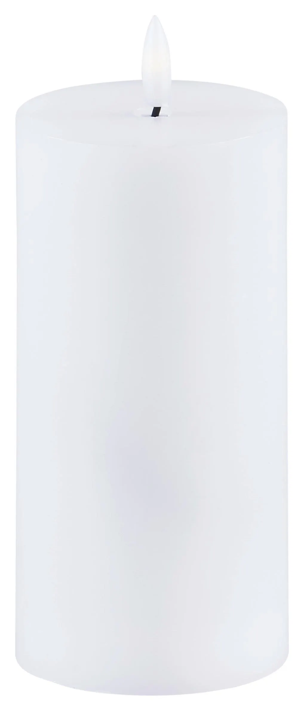 LED-Kerze Mara Weiß mit Timer DxH: 7,5x17,8 cm