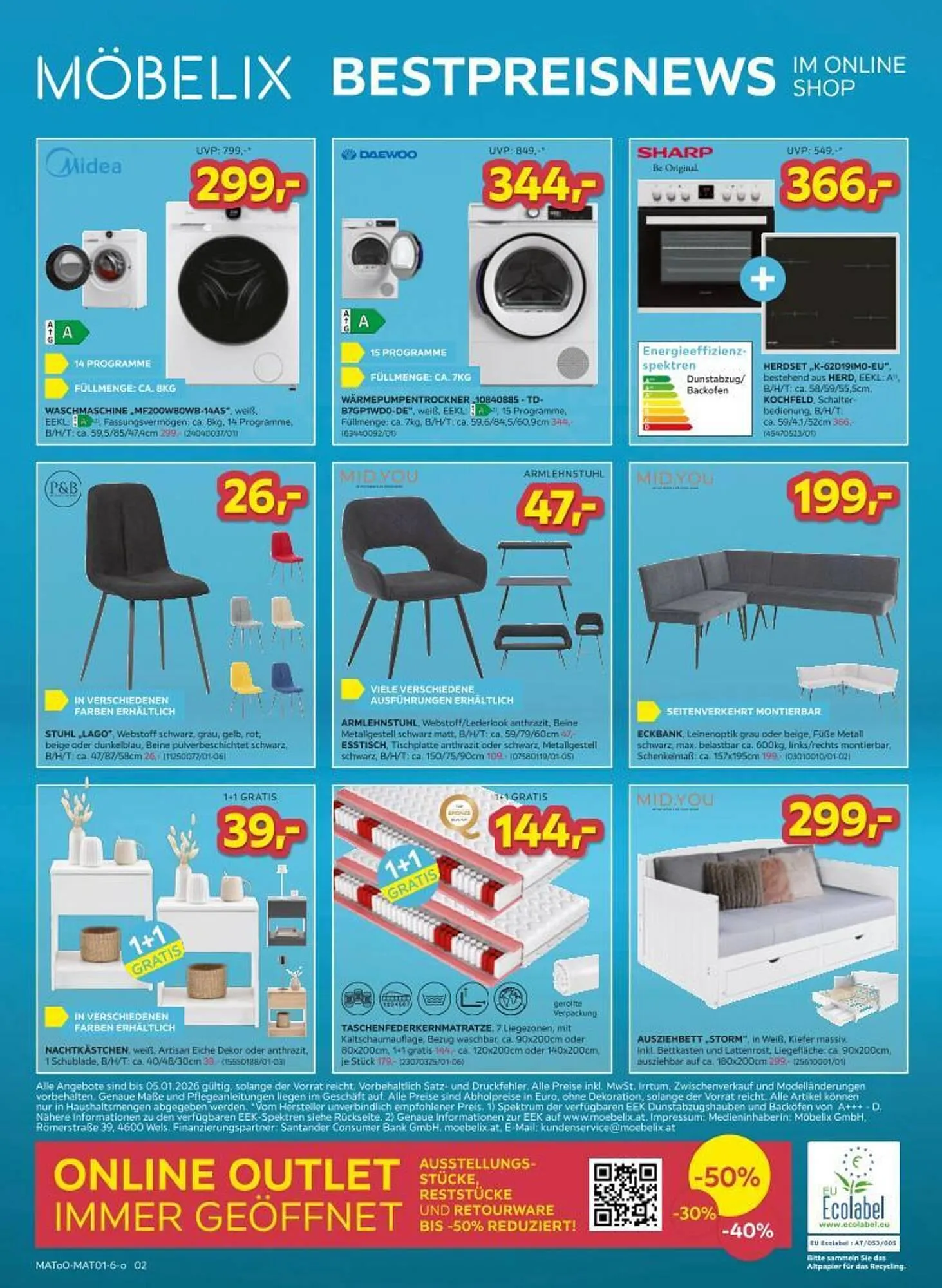 Möbelix Prospekt von 22. Dezember bis 5. Jänner 2026 - Flugblätt seite  2