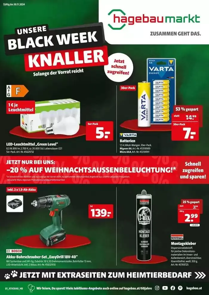 Tolles Angebot für alle Kunden von 21. November bis 5. Dezember 2024 - Flugblätt seite  1