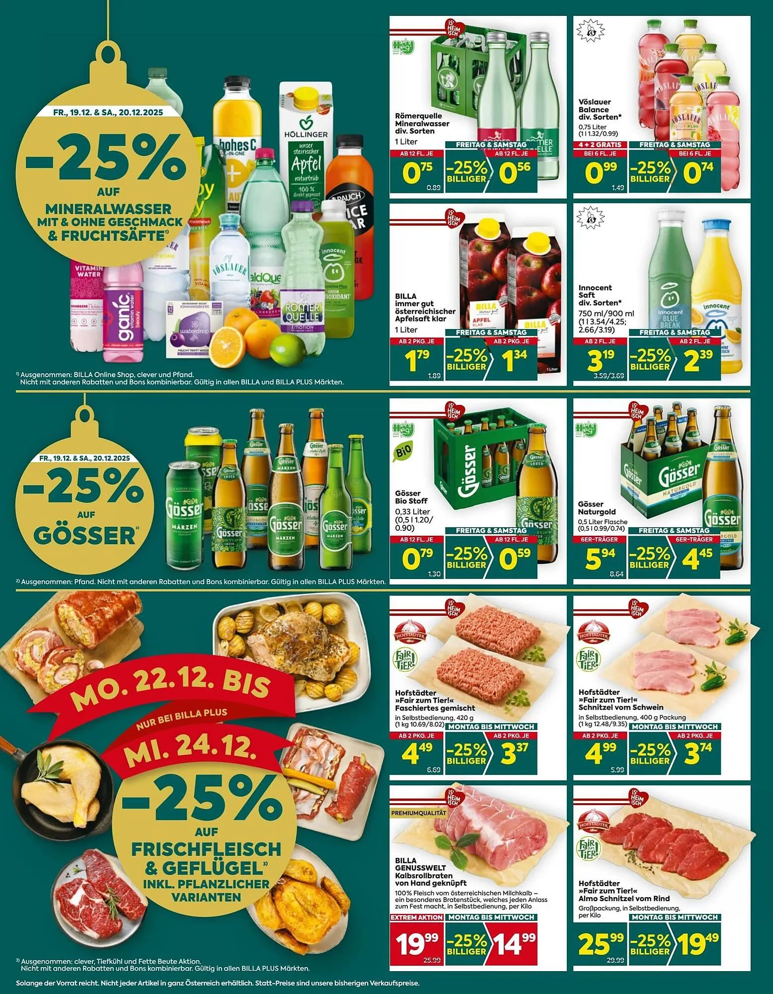 Billa Flugblatt von 18. Dezember bis 24. Dezember 2025 - Flugblätt seite  3