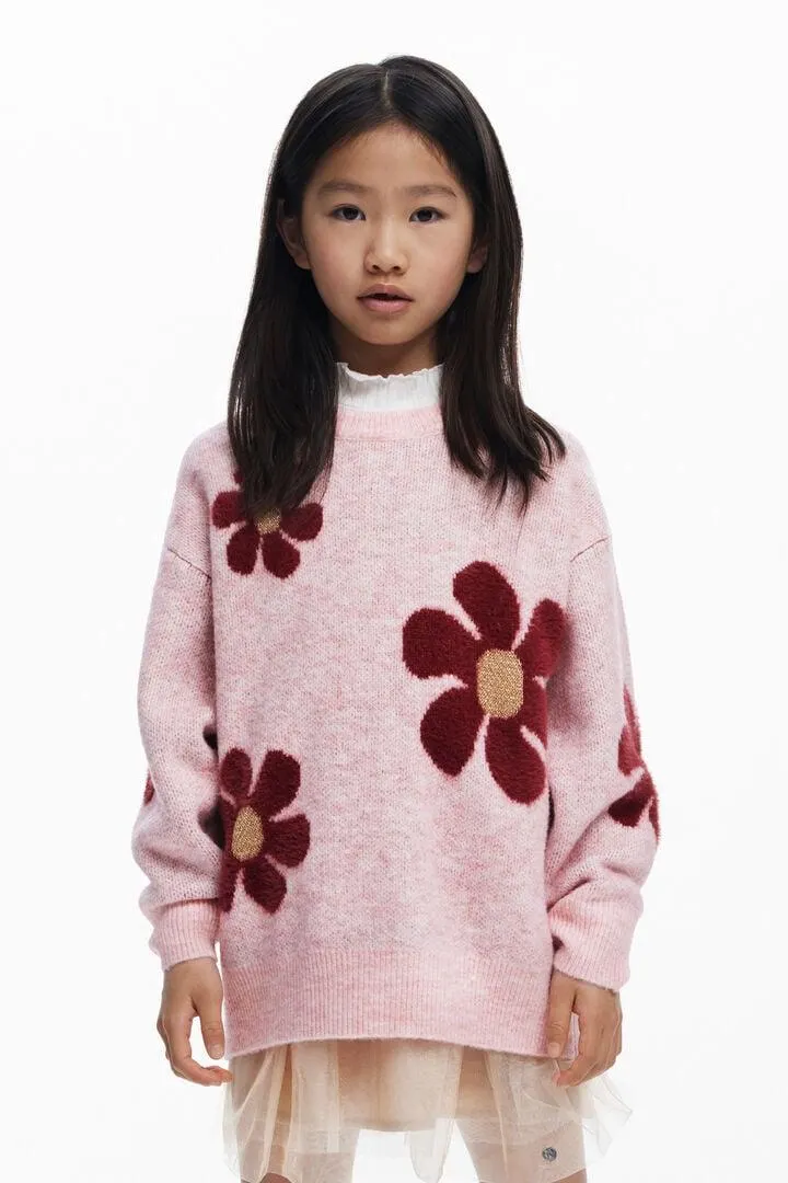 Pullover mit großen Blumen