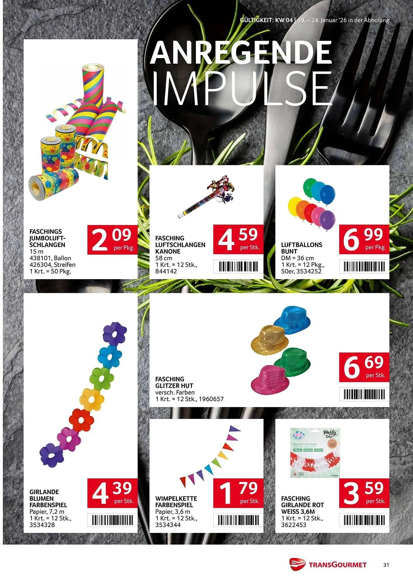 Transgourmet Flugblatt von 19. Jänner bis 25. Jänner 2026 - Flugblätt seite  31