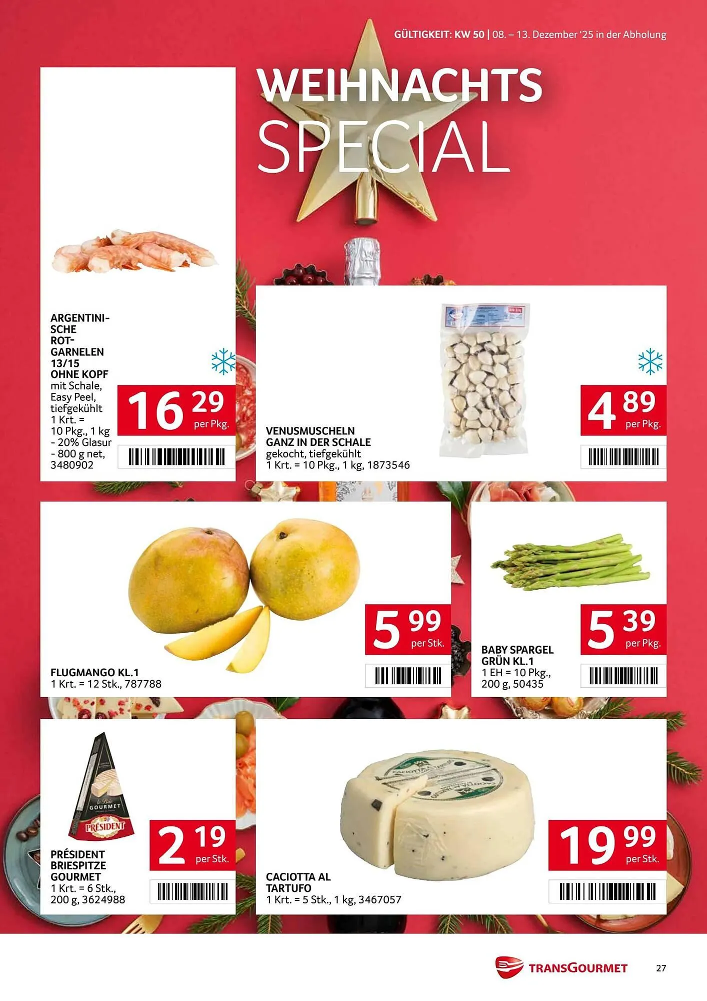 Transgourmet Flugblatt von 8. Dezember bis 14. Dezember 2025 - Flugblätt seite  27