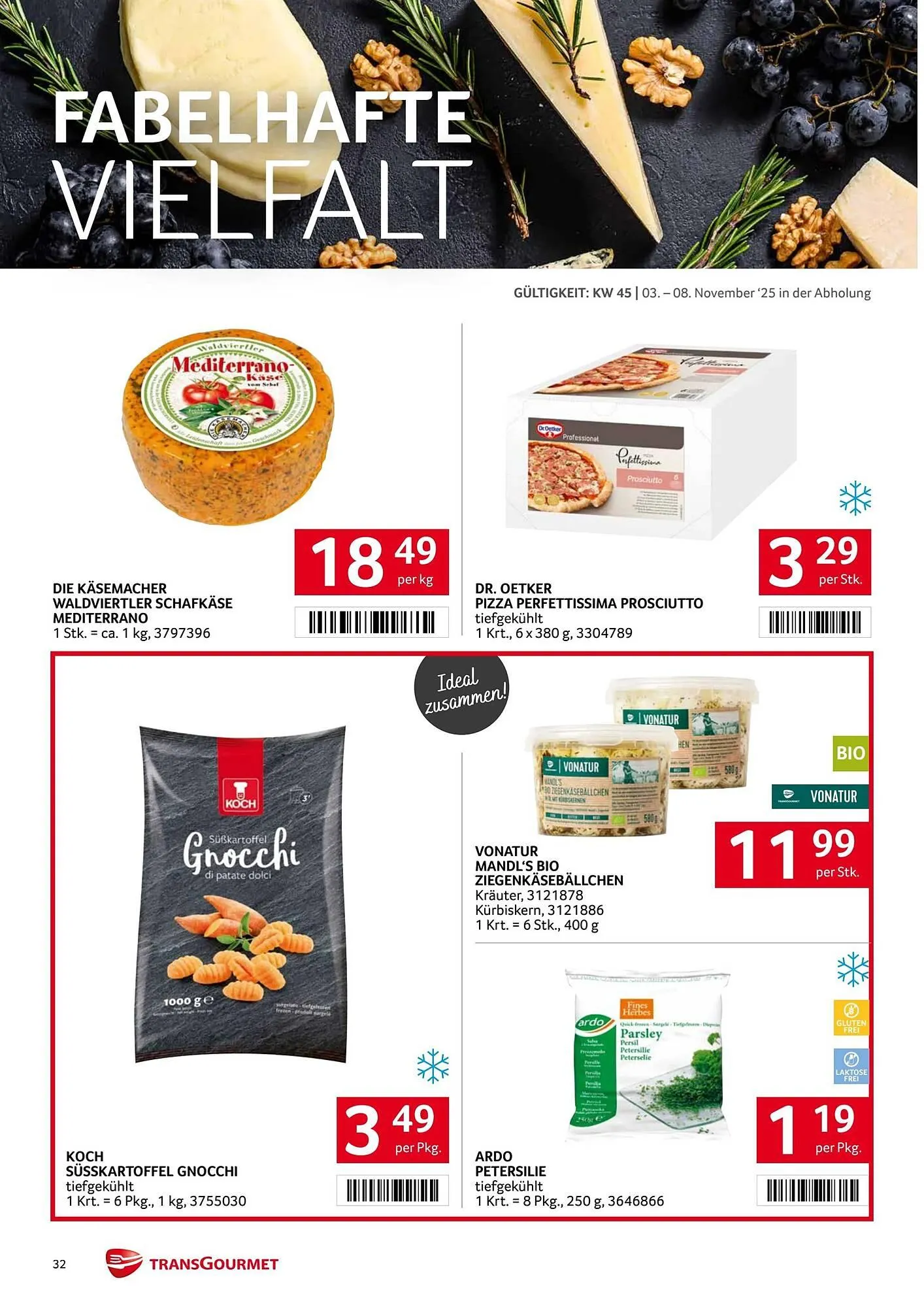Transgourmet Flugblatt von 3. November bis 9. November 2025 - Flugblätt seite  32