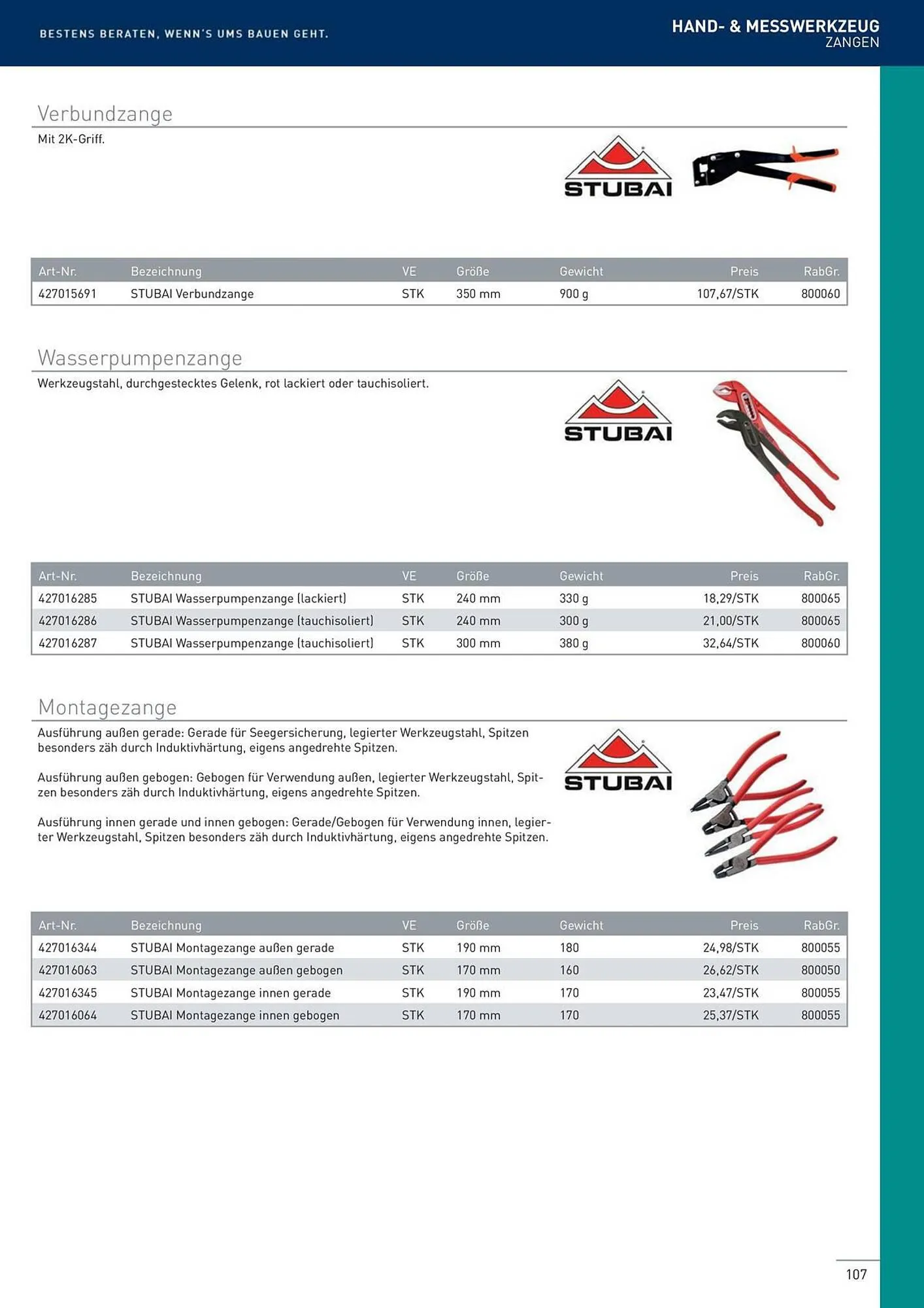Würth Flugblatt von 22. Februar bis 31. Dezember 2024 - Flugblätt seite 107