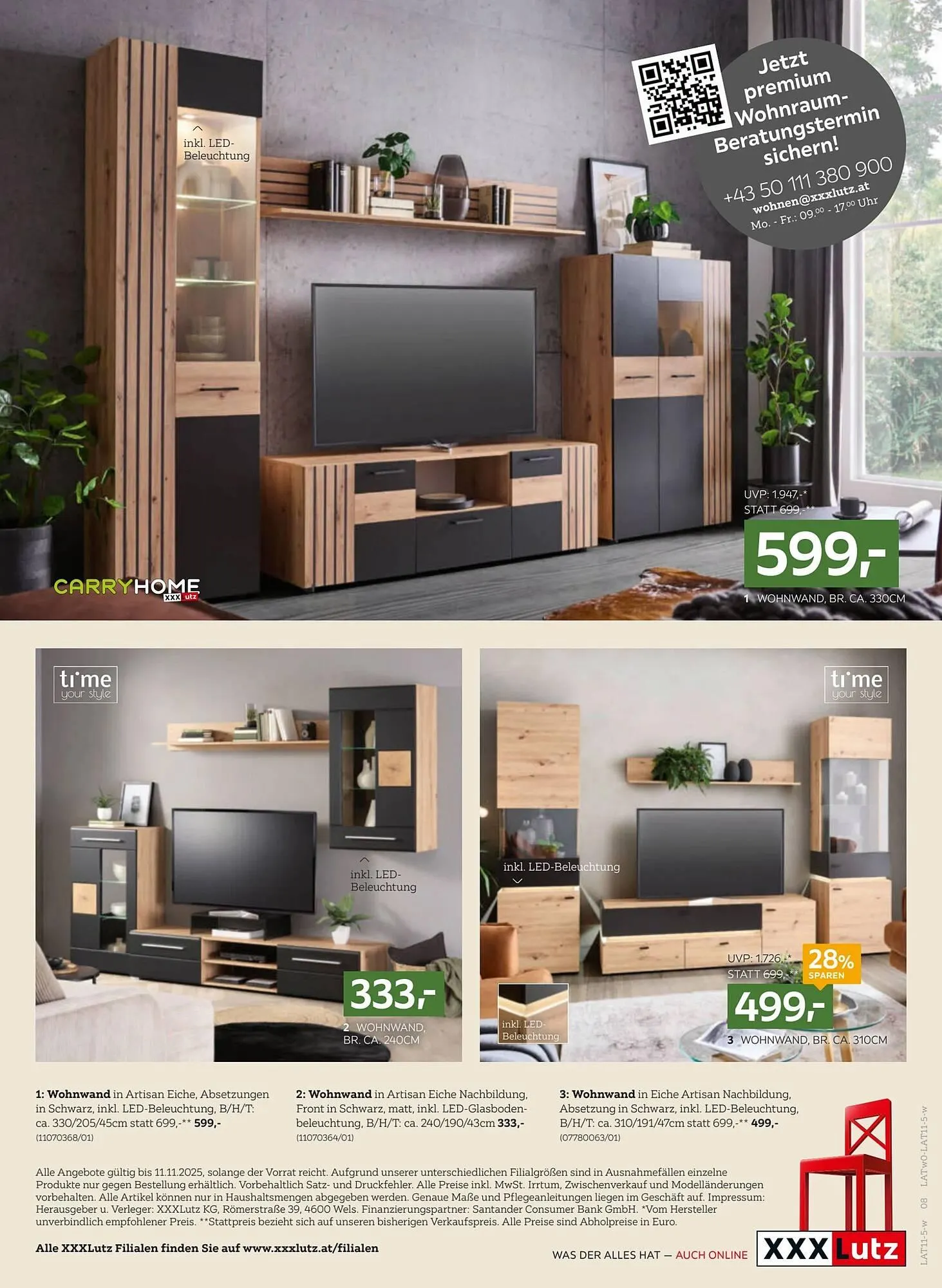 XXXLutz Prospekt von 28. Oktober bis 11. November 2025 - Flugblätt seite 8