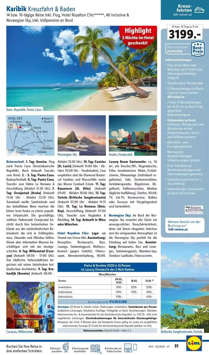 Aktuelle Reiseprospekte Hauptprospekt Februar von 29. Jänner bis 28. Februar 2025 - Flugblätt seite  31