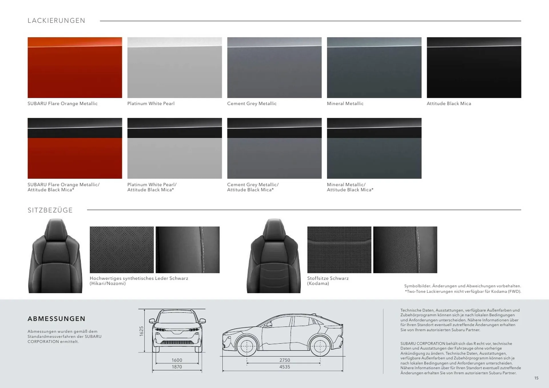 Subaru Flugblatt von 1. April bis 7. Jänner 2027 - Flugblätt seite 15