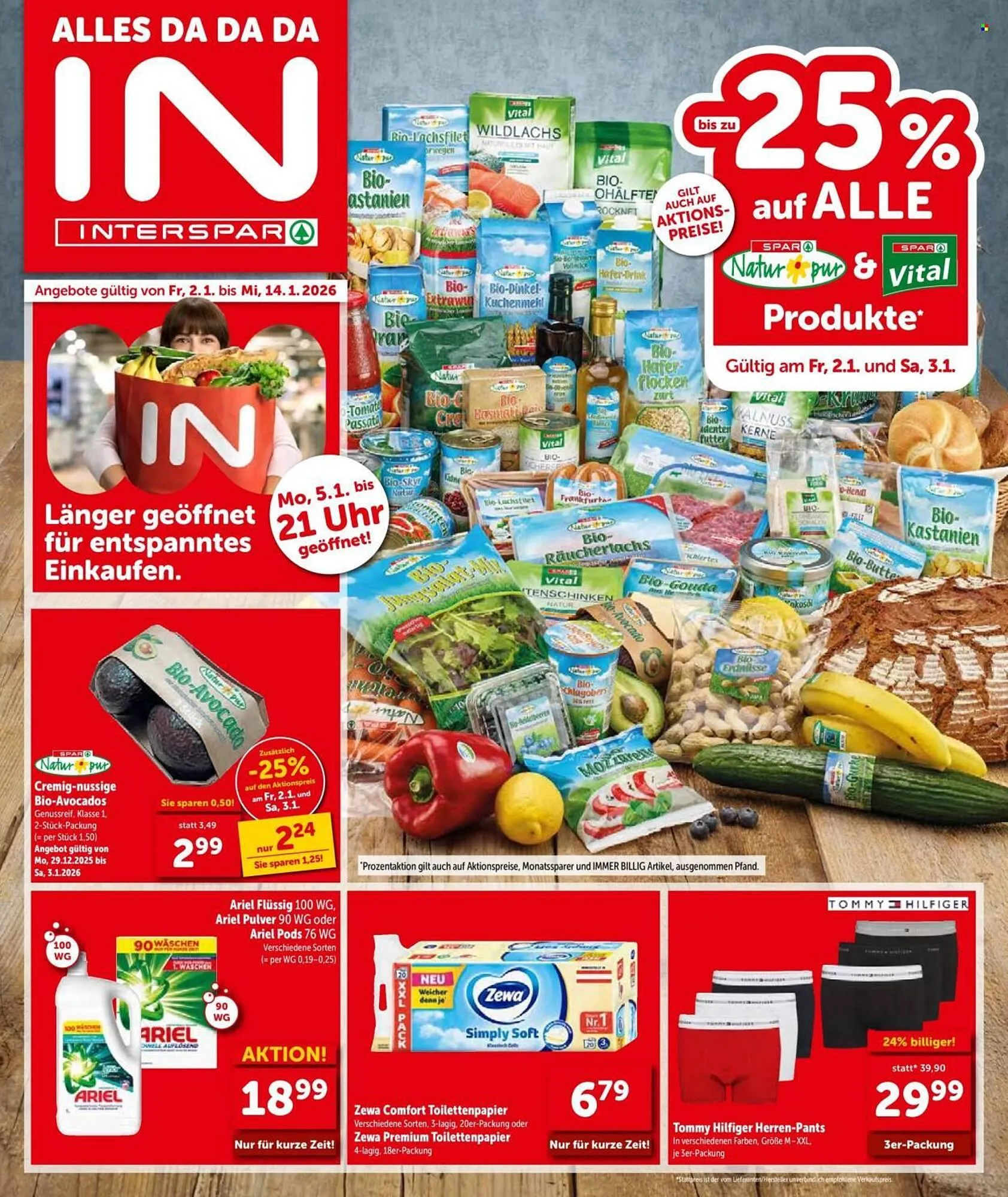 Interspar Flugblatt von 2. Jänner bis 14. Jänner 2026 - Flugblätt seite  1