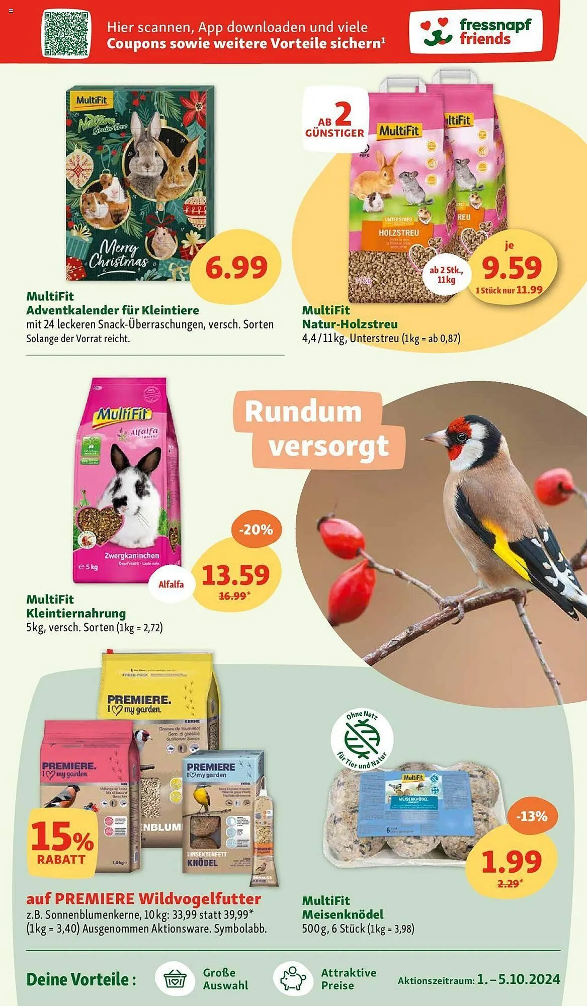 Fressnapf Flugblatt von 1. Oktober bis 5. Oktober 2024 - Flugblätt seite 7