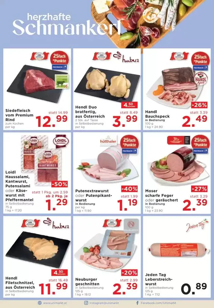 Unimarkt flugblatt von 8. Jänner bis 14. Jänner 2025 - Flugblätt seite 4