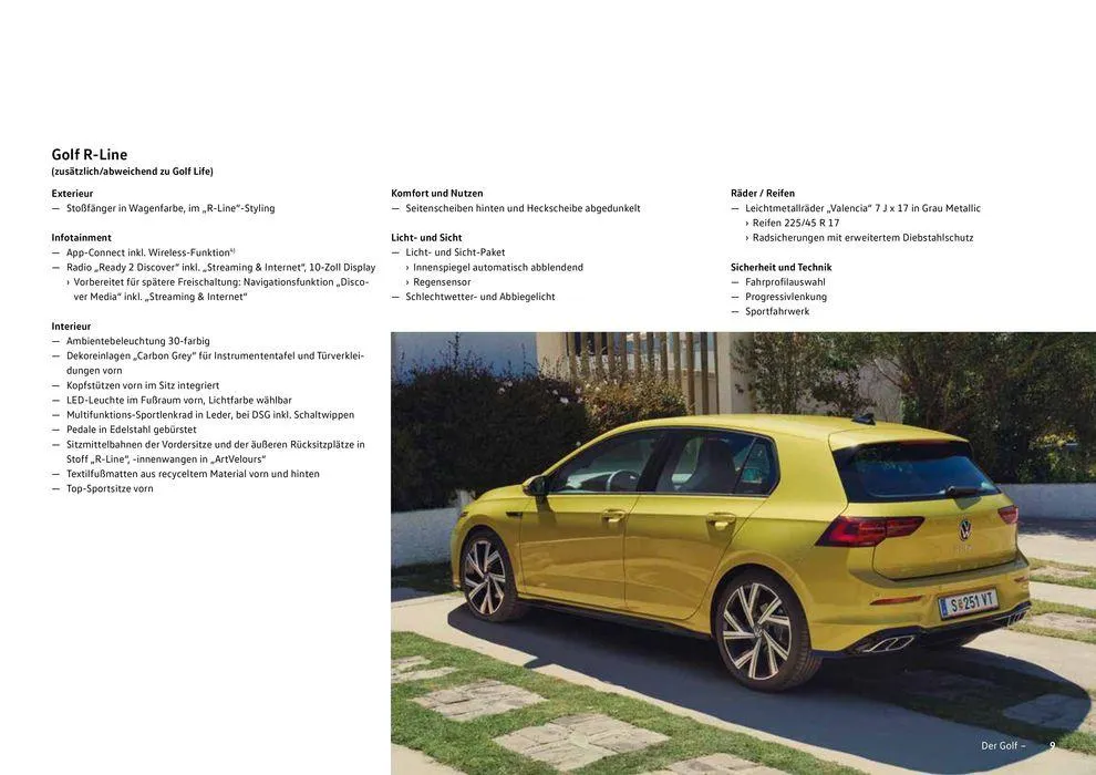 Volkswagen GOLF von 16. Februar bis 16. Februar 2025 - Flugblätt seite 9