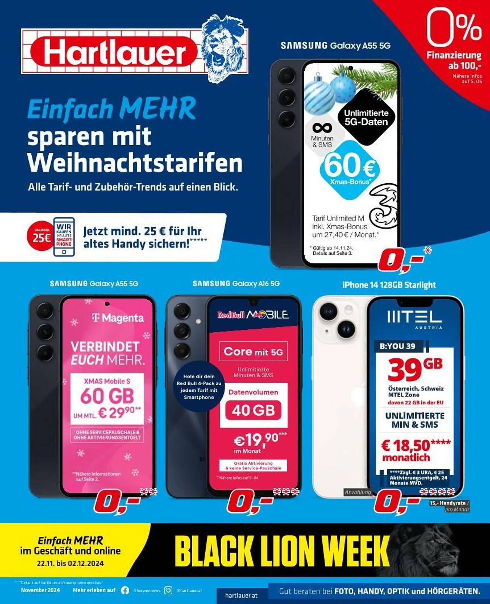 Hartlauer Flugblatt von 15. November bis 2. Dezember 2024 - Flugblätt seite 1