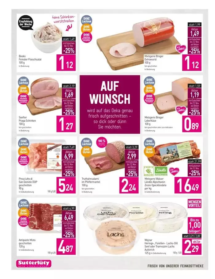 Sutterlüty flugblatt von 7. November bis 13. November 2024 - Flugblätt seite  10