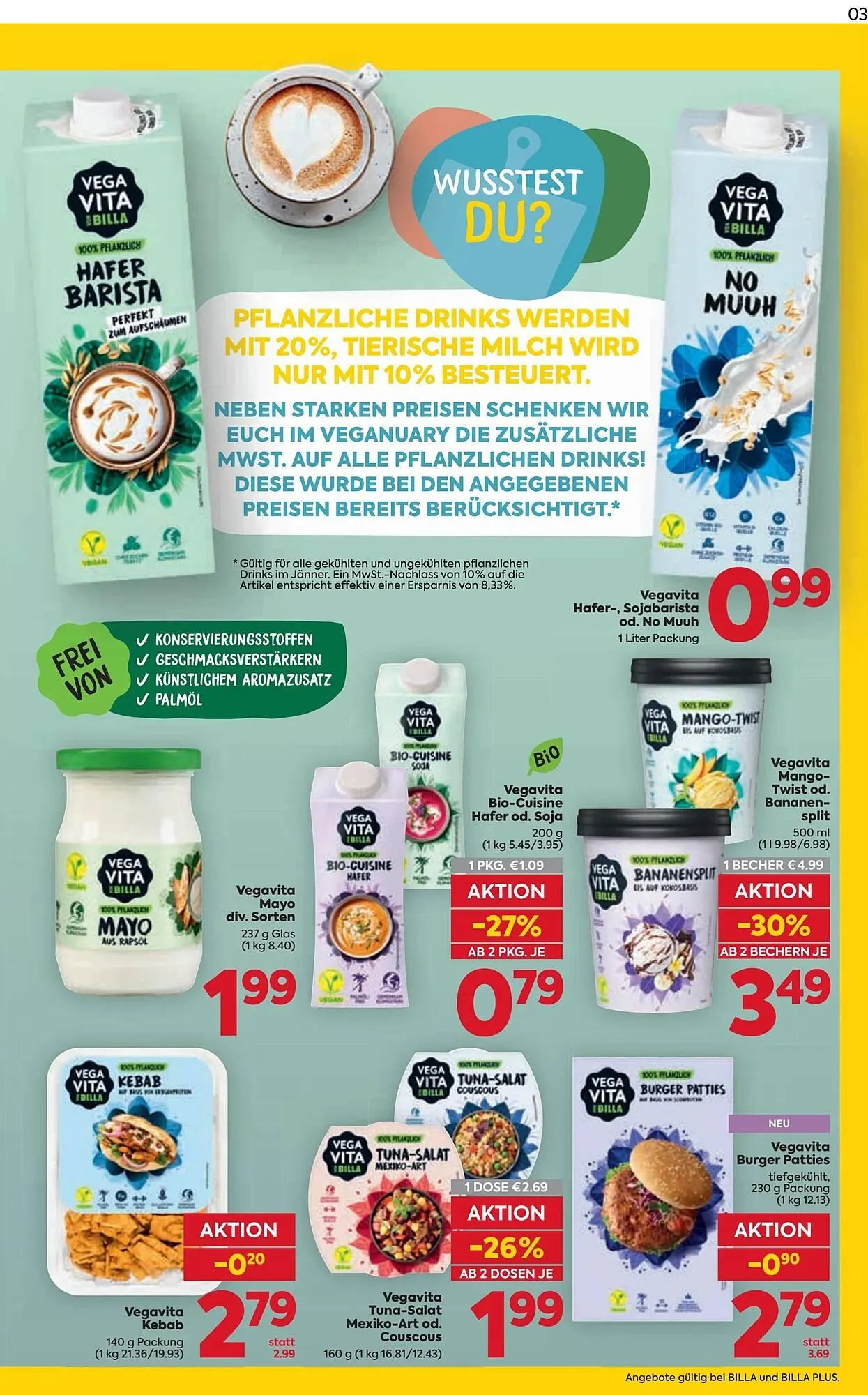 Billa Flugblatt von 15. Jänner bis 21. Jänner 2026 - Flugblätt seite 3